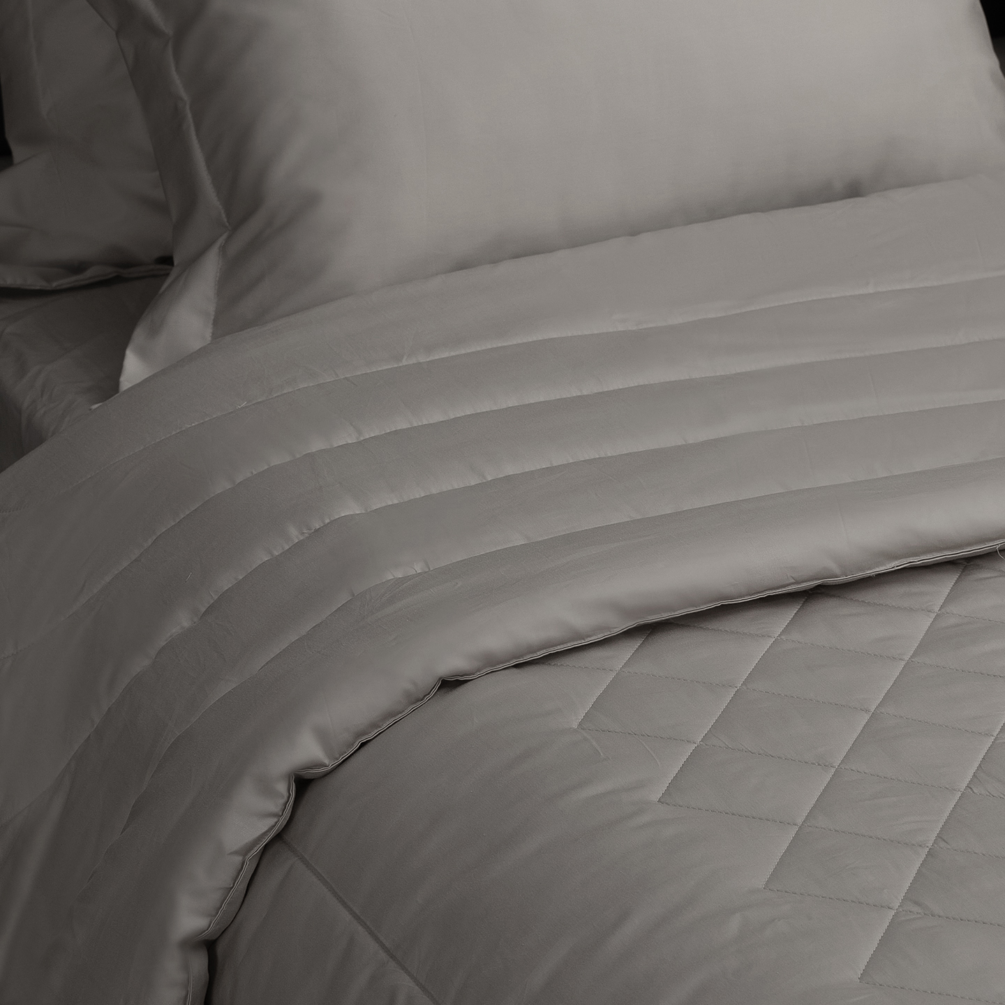 Одеяло с дизайнерской стежкой Ultra Satin 200гр Светло-серый DU012-2B фото